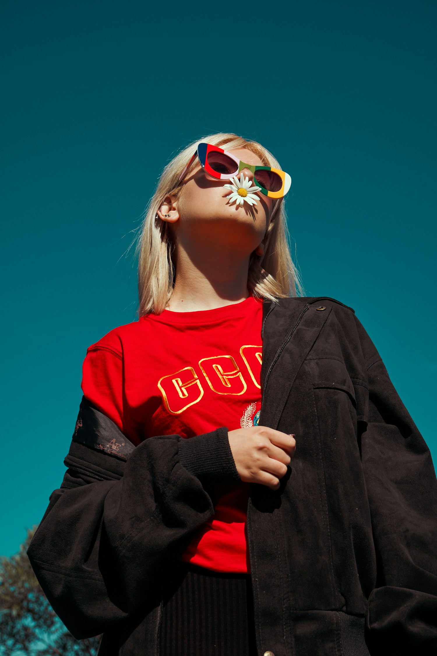 Streetwear in motion, photographed outdoors